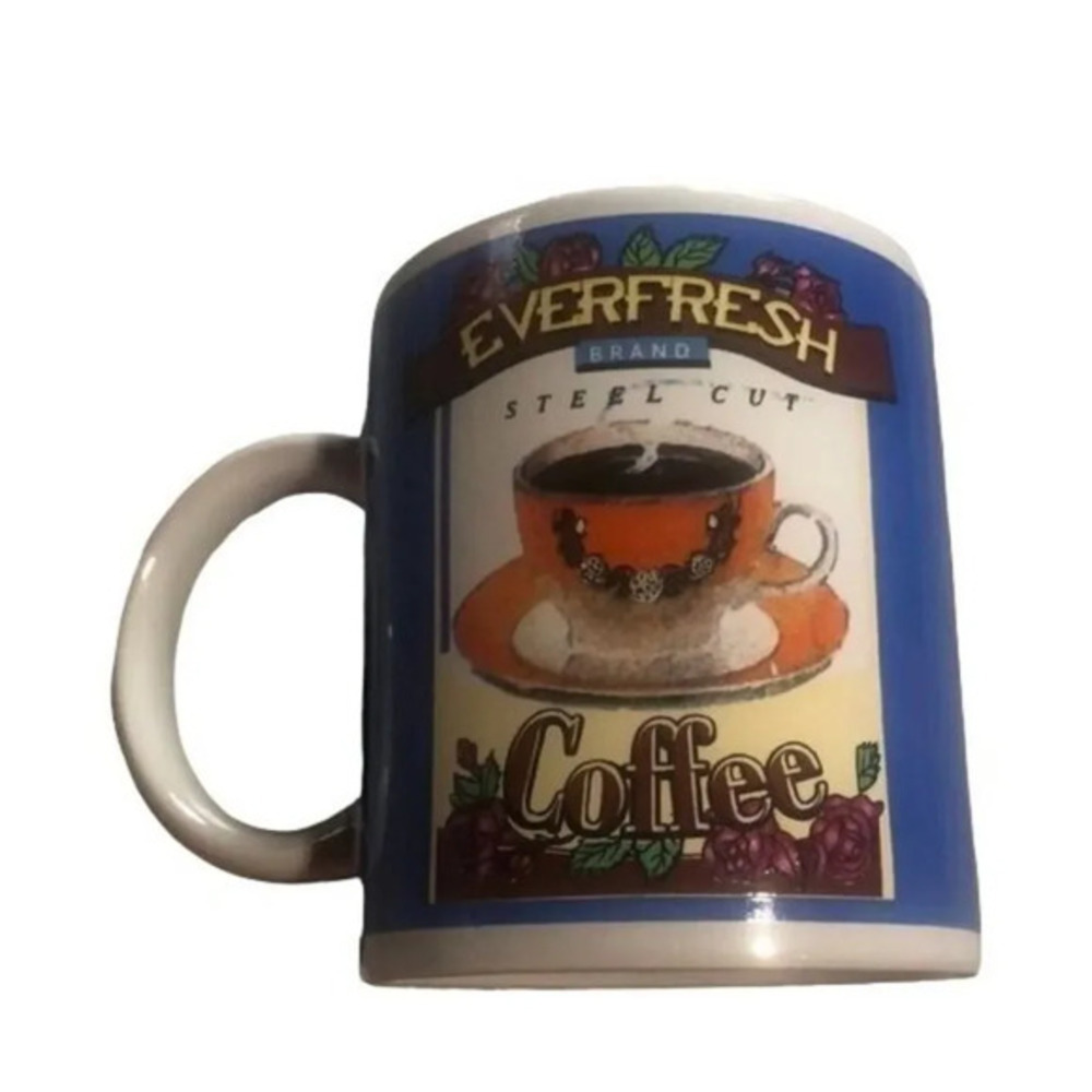 Everfresh Steel Cut Coffee Mug Cup B.I. Inc. Floral Design